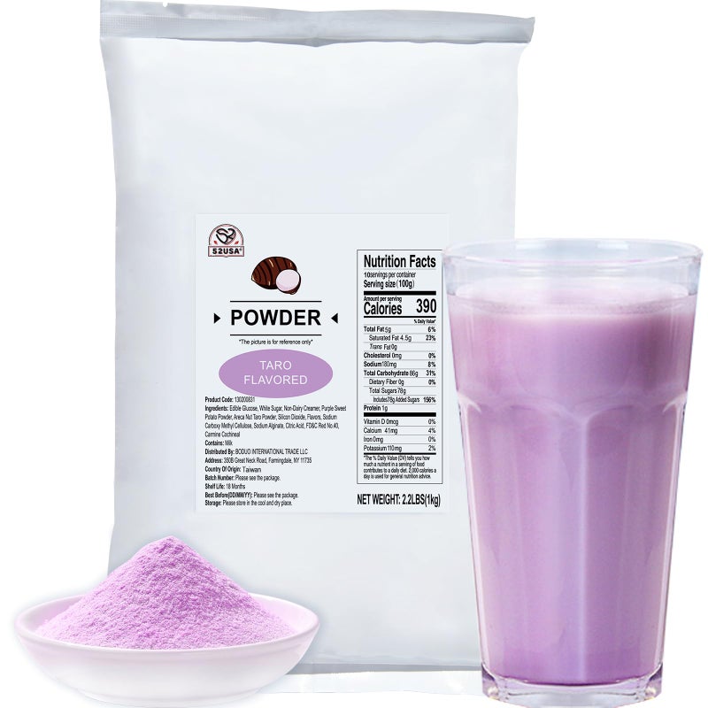 52USA Taro Flavored Powder 1kg - Premium Mix for Bubble Tea, Smoothies, Milk Tea & Desserts - Image 1